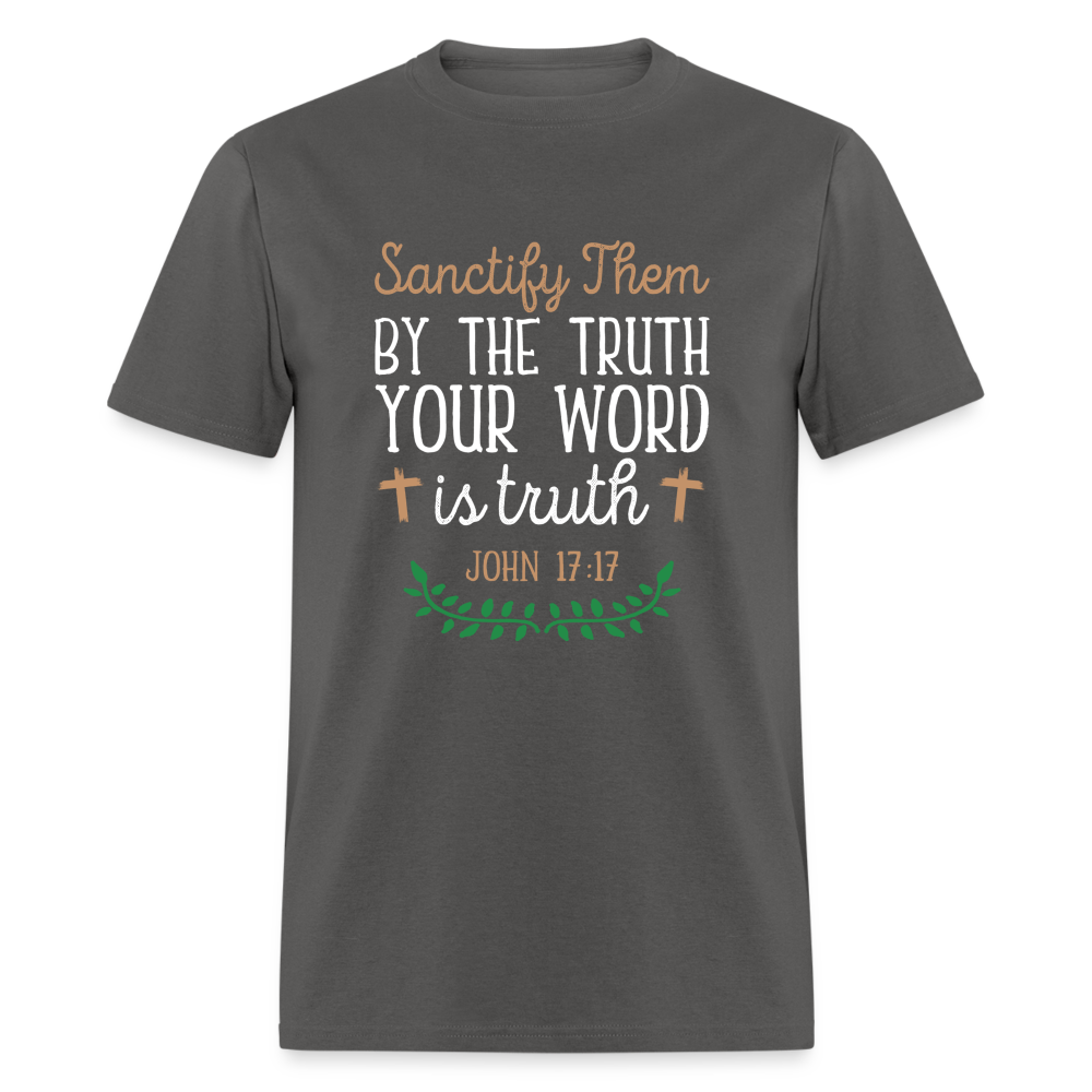 Sanctify Them By The Truth T-Shirt (John 17:17) - charcoal