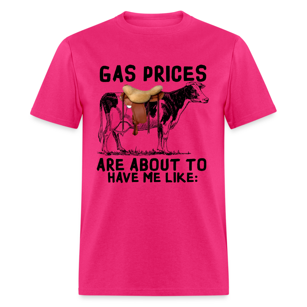 Gar Prices T-Shirt (Cow with Saddle) - fuchsia