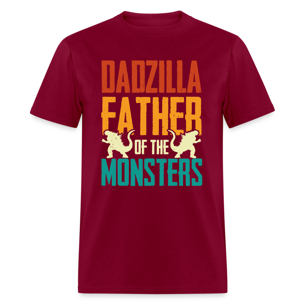 Dadzilla Father of the Monsters T-Shirt Color: burgundy