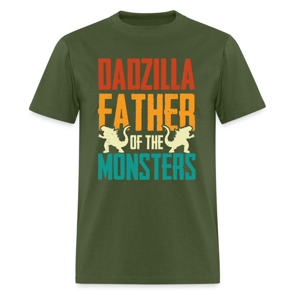 Dadzilla Father of the Monsters T-Shirt Color: military green