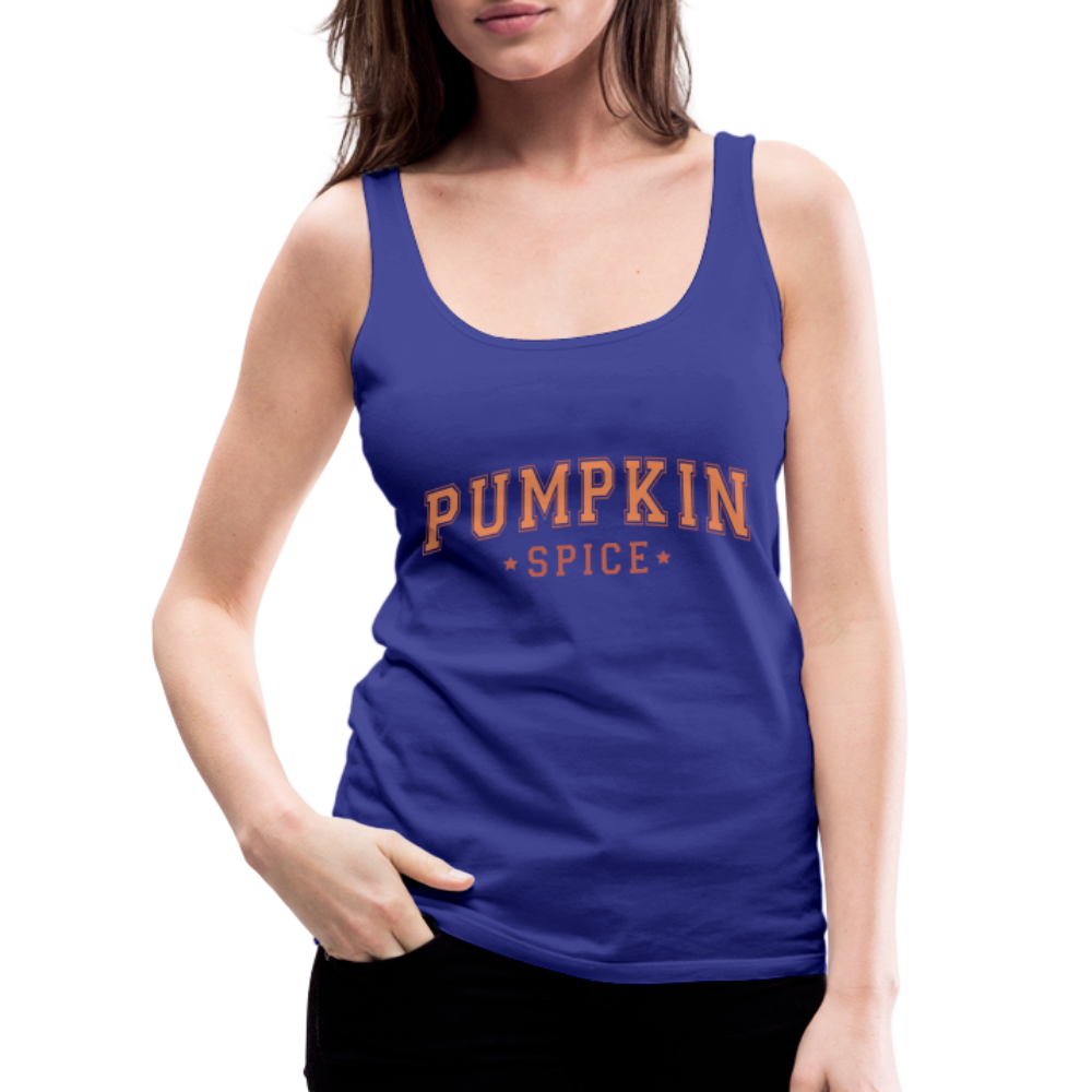 Pumpkin Spice Women’s Premium Tank Top Color: royal blue