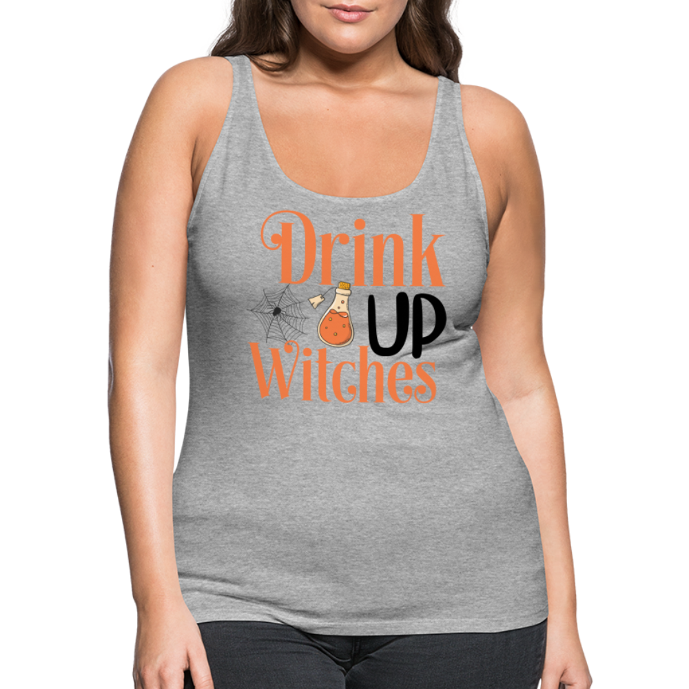 Drink Up Witches Women’s Premium Tank Top Color: white