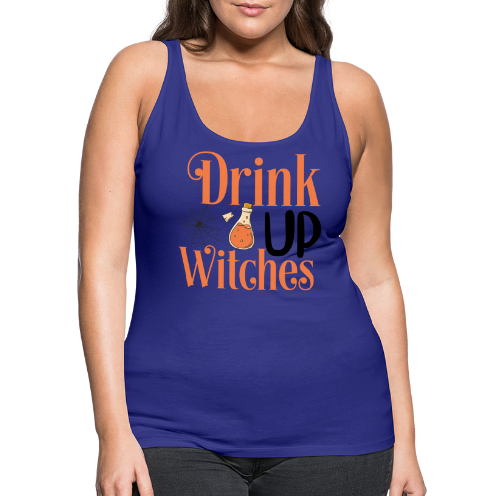 Drink Up Witches Women’s Premium Tank Top Color: royal blue