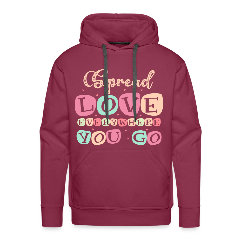 Spread Love Everywhere You Go Men’s Premium Hoodie Color: black