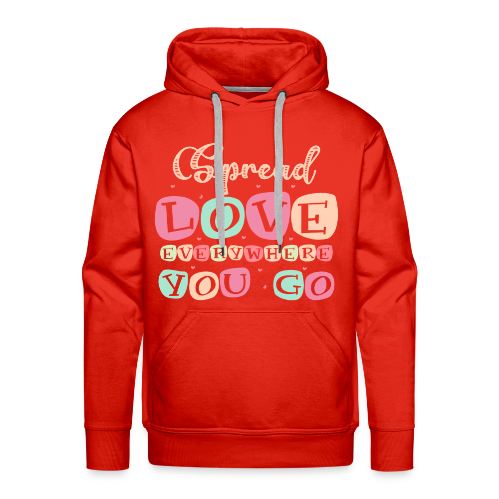 Spread Love Everywhere You Go Men’s Premium Hoodie Color: black