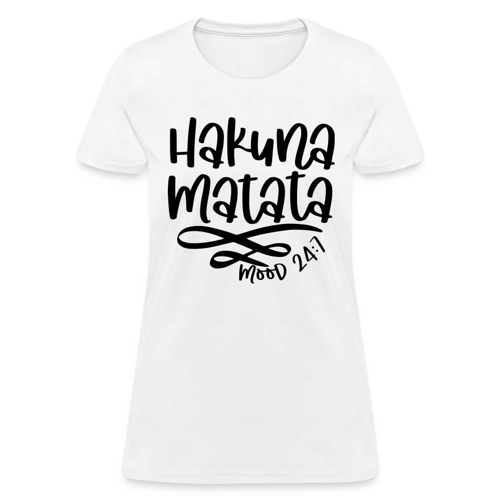 Hakuna Matata Women's Contoured T-Shirt Color: white