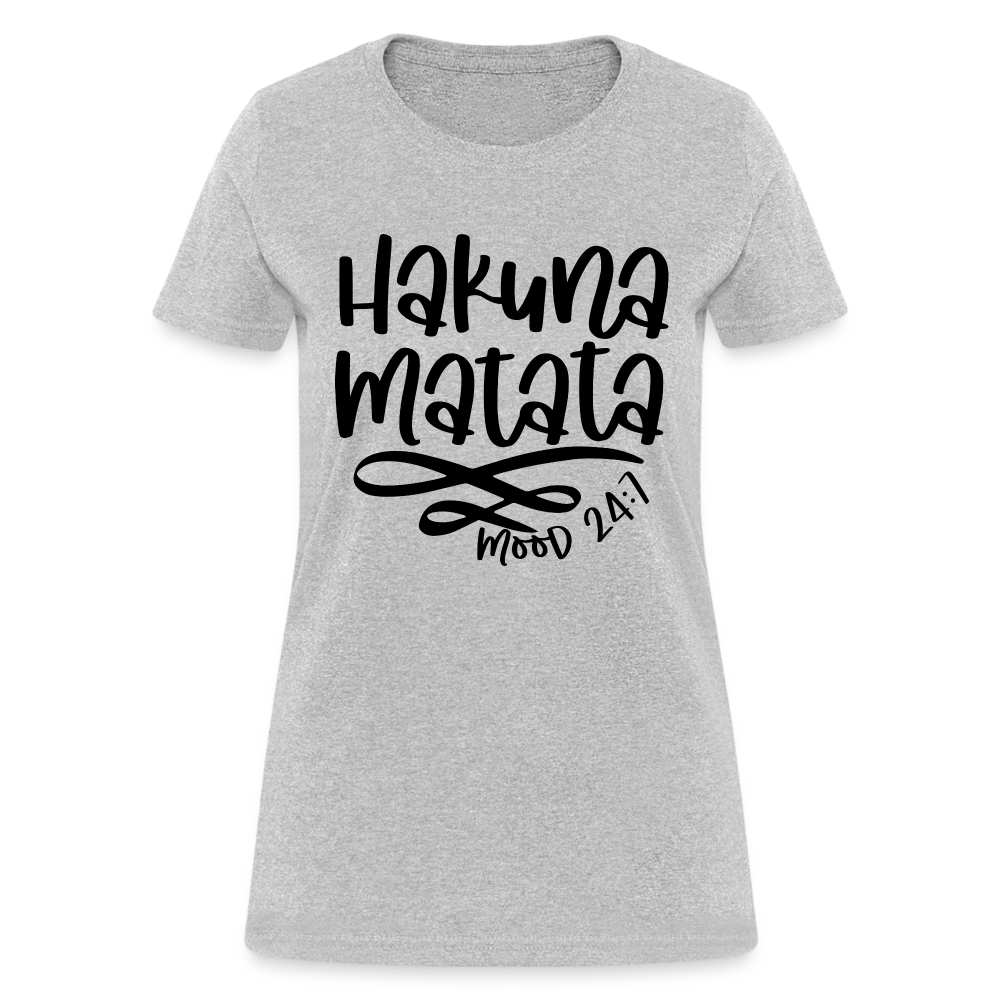Hakuna Matata Women's Contoured T-Shirt Color: heather gray