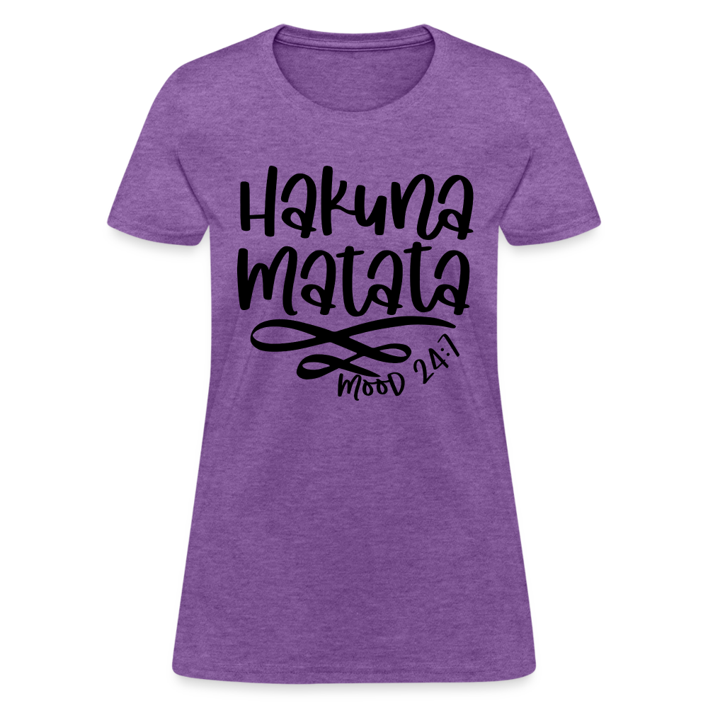 Hakuna Matata Women's Contoured T-Shirt Color: purple heather