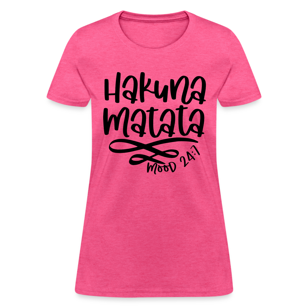 Hakuna Matata Women's Contoured T-Shirt Color: pink