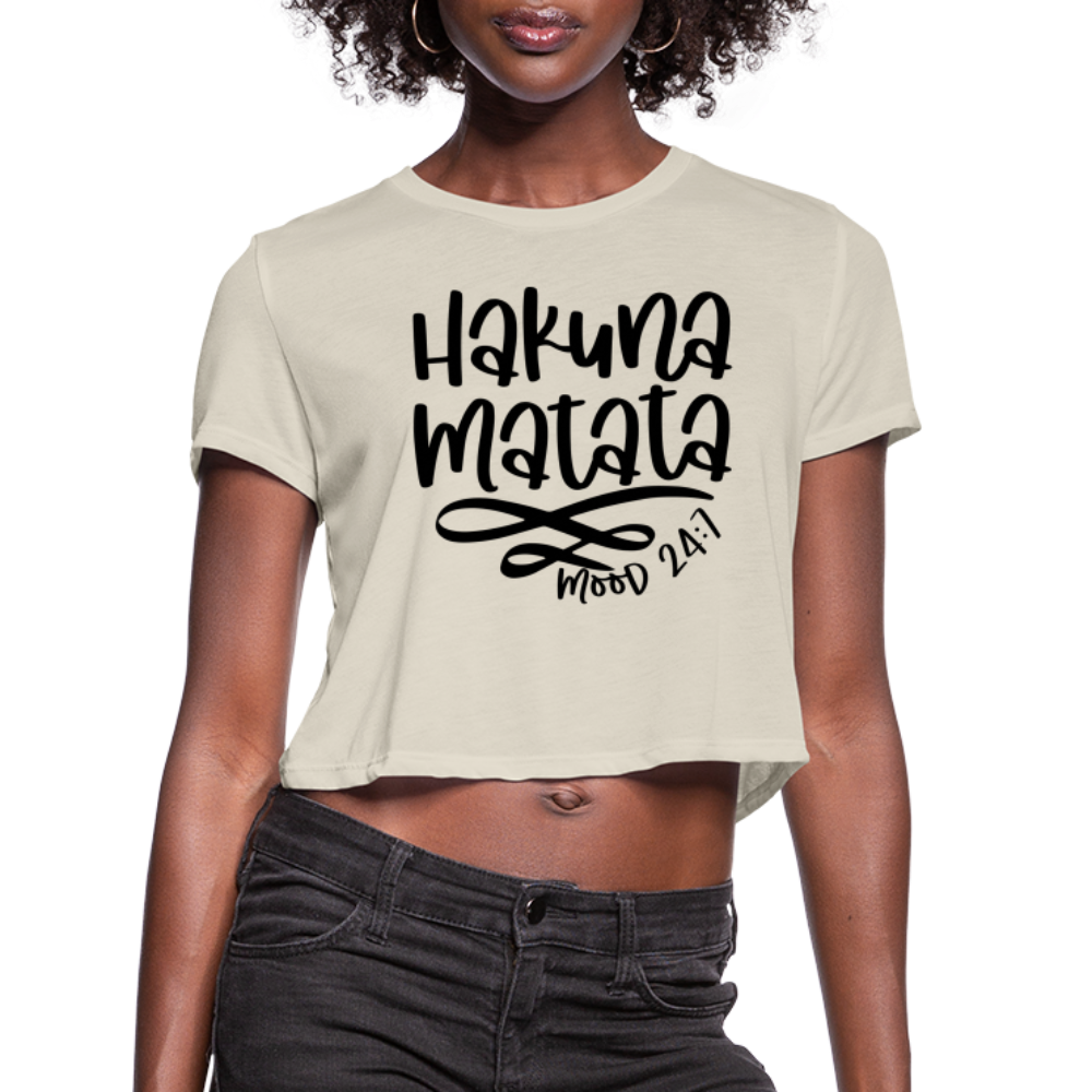Hakuna Matata Women's Cropped T-Shirt Color: white
