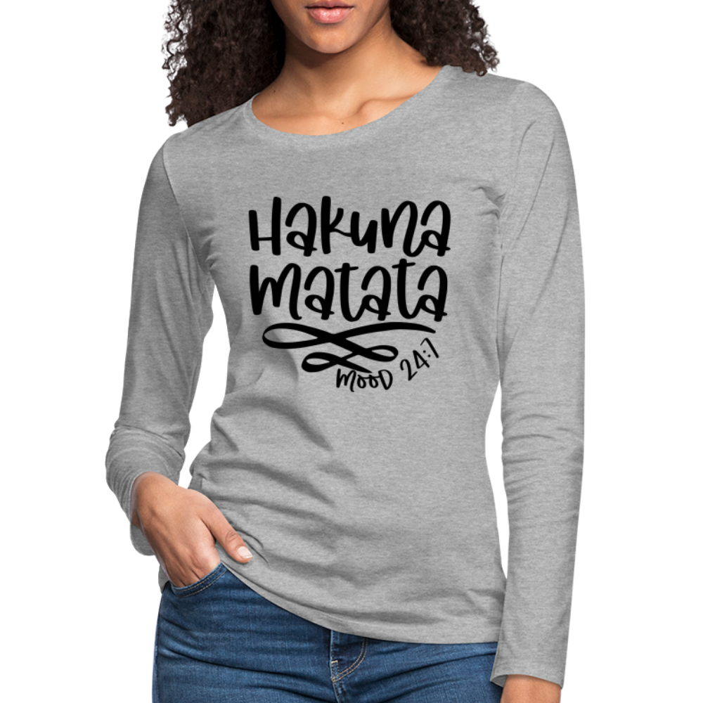 Hakuna Matata Women's Premium Long Sleeve T-Shirt Color: white