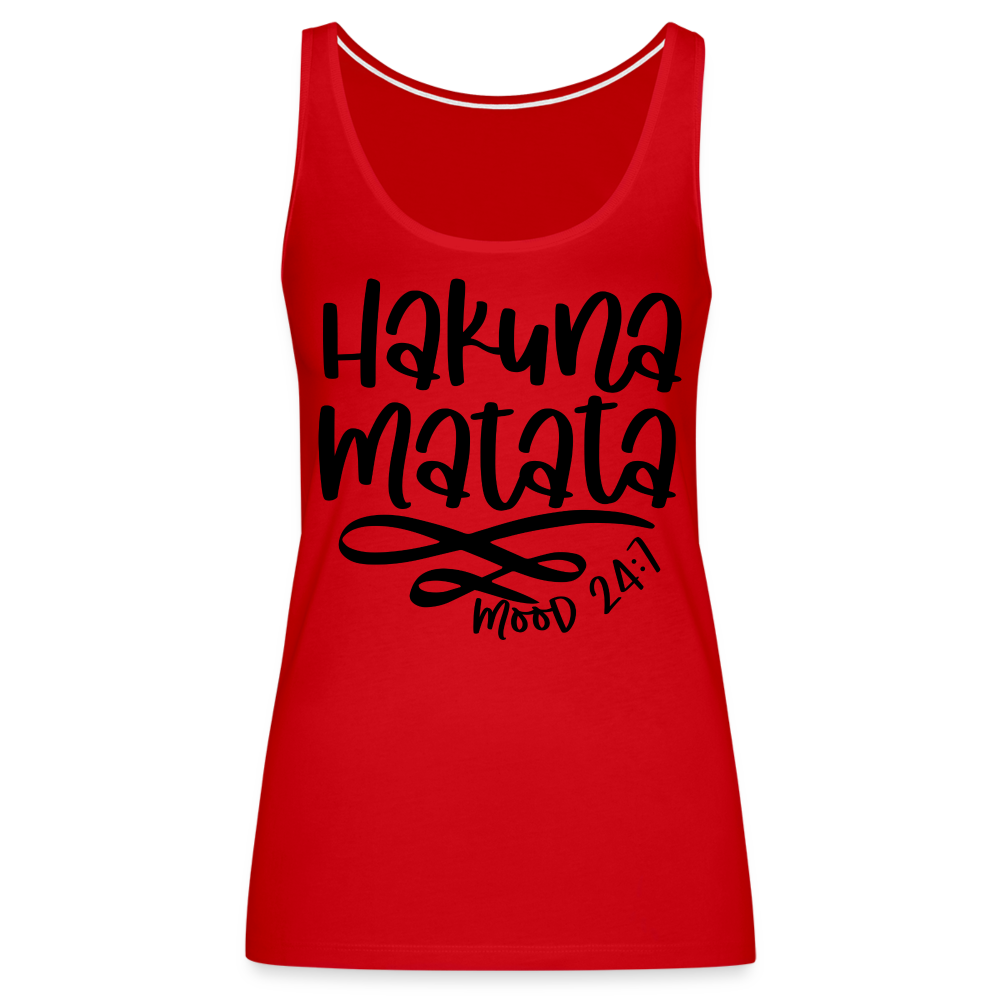 Hakuna Matata Women’s Premium Tank Top Color: red