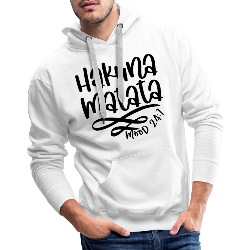 Hakuna Matata Men’s Premium Hoodie - white