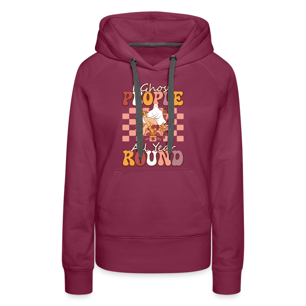 I Ghost People All Year Round Hoodie - burgundy