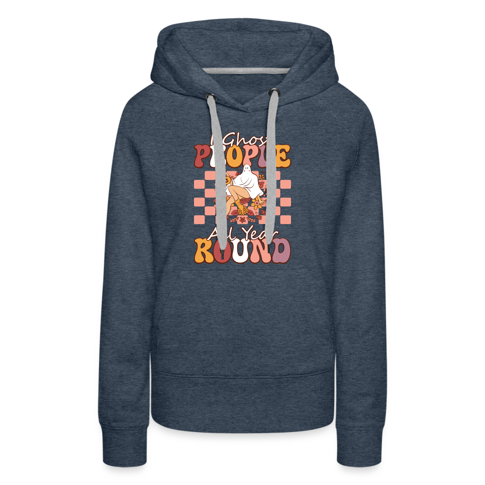 I Ghost People All Year Round Hoodie - heather denim