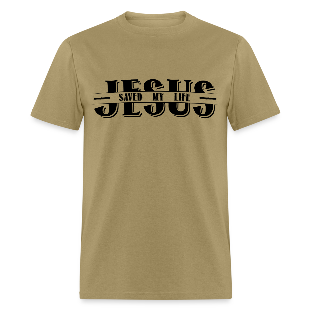 Jesus Saved My Life T-Shirt Color: khaki