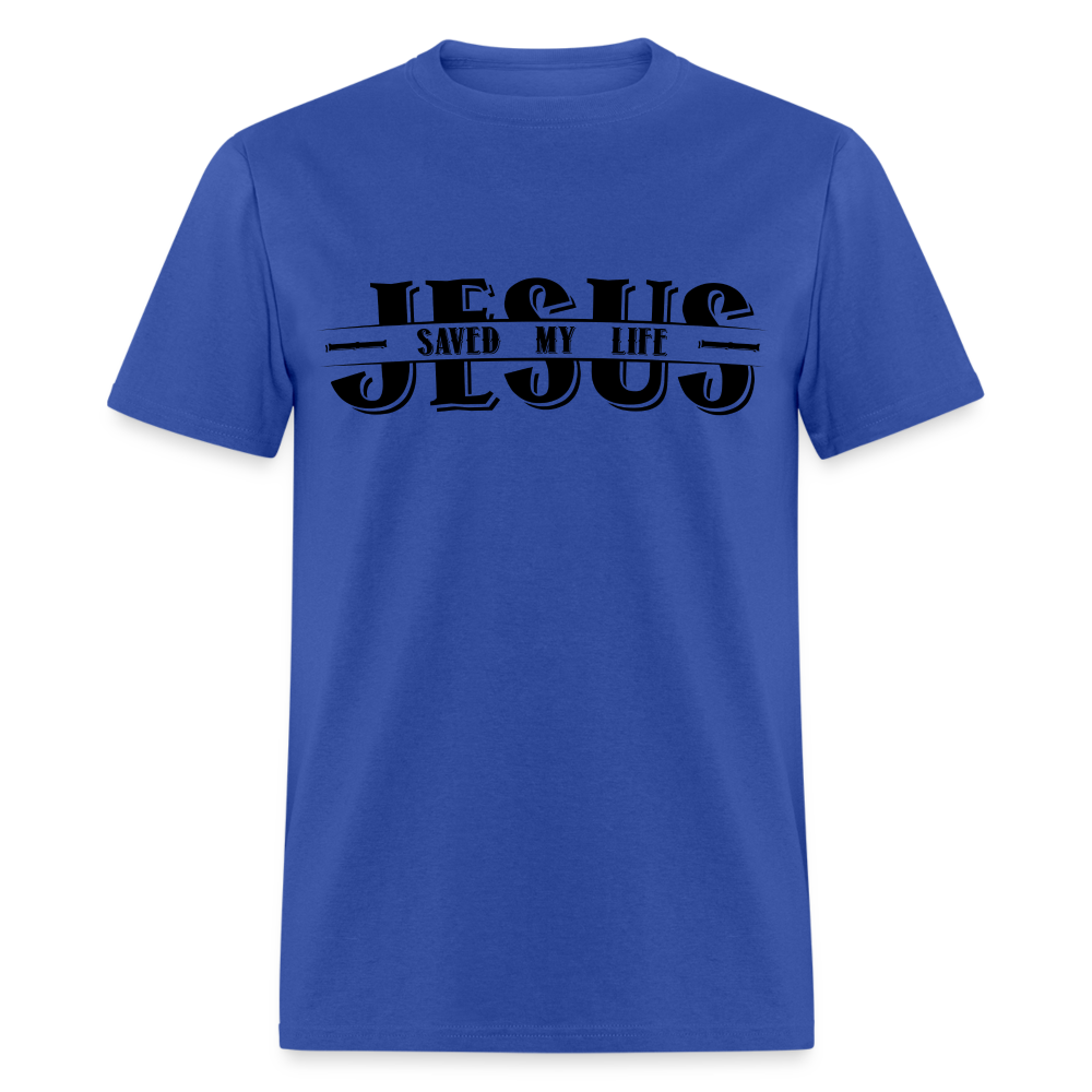 Jesus Saved My Life T-Shirt Color: royal blue