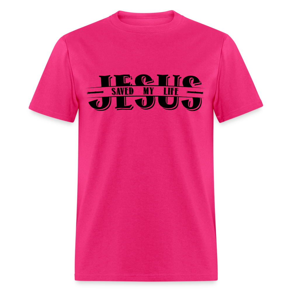 Jesus Saved My Life T-Shirt Color: fuchsia