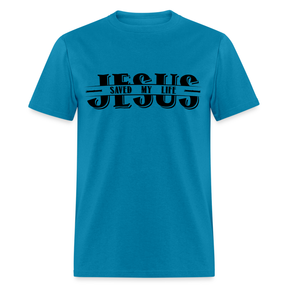 Jesus Saved My Life T-Shirt Color: turquoise