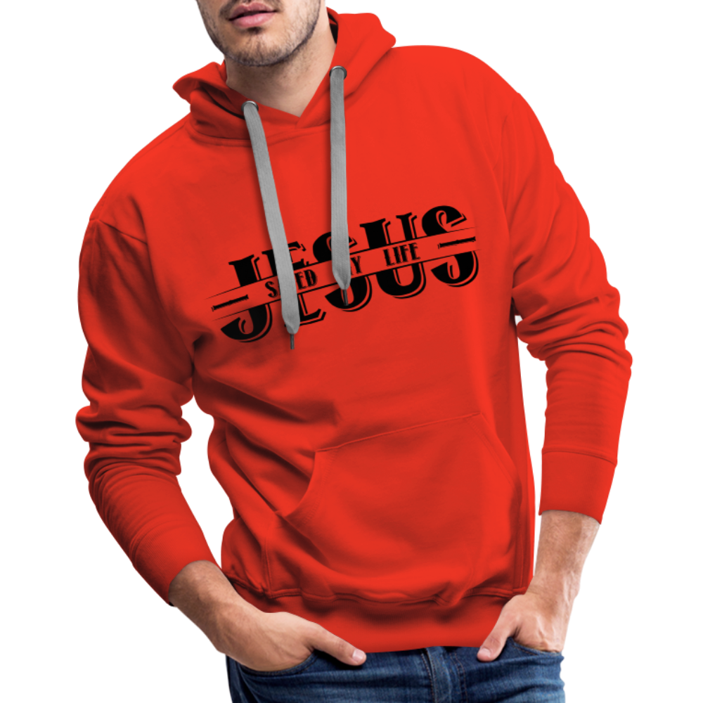 Jesus Saved My Life Men’s Premium Hoodie Color: heather grey