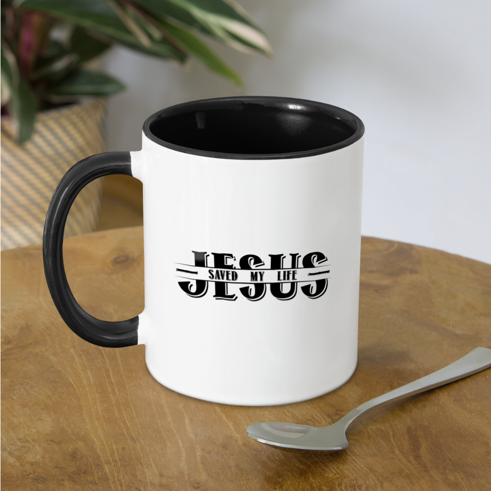Jesus Saved My Life Coffee Mug Color: white/black
