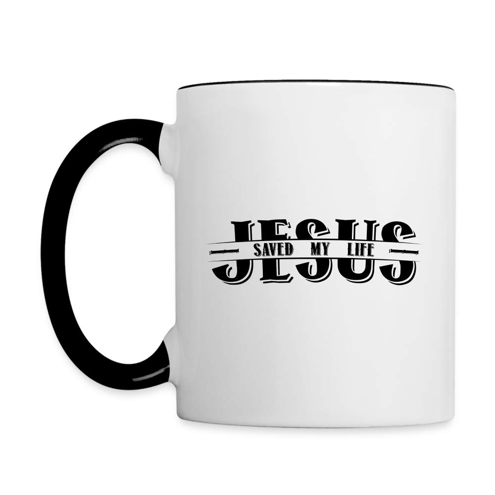Jesus Saved My Life Coffee Mug Color: white/black
