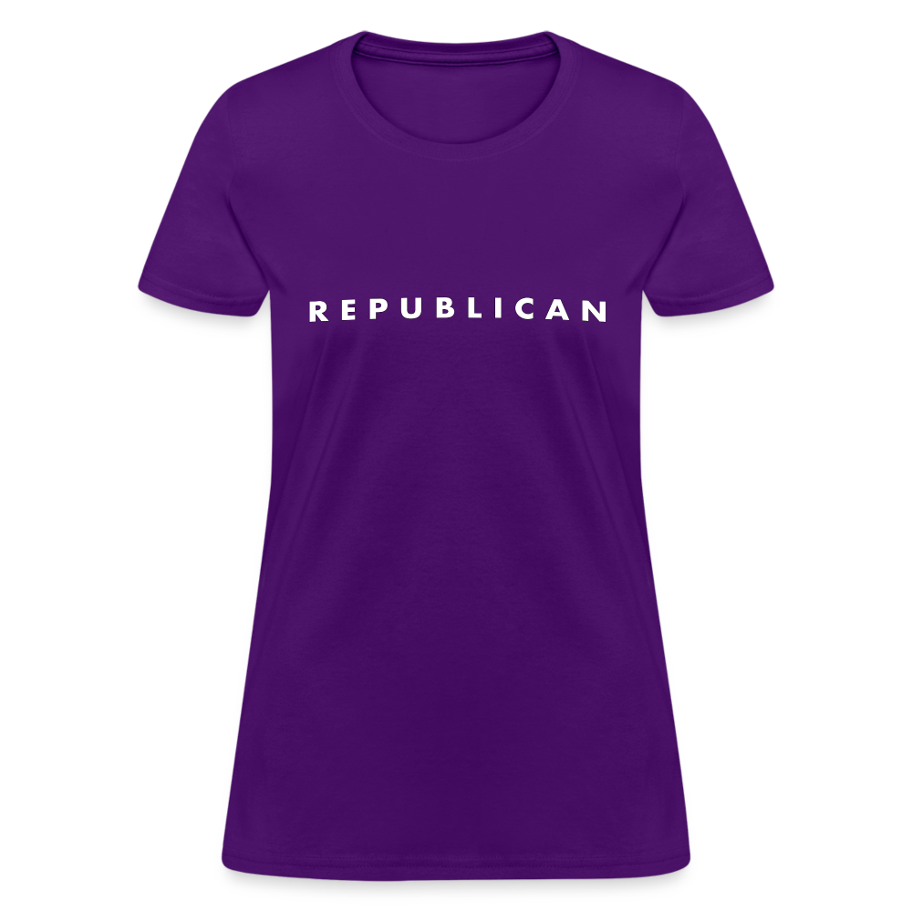 Republican Women's Contoured T-Shirt (White Letters) Color: red
