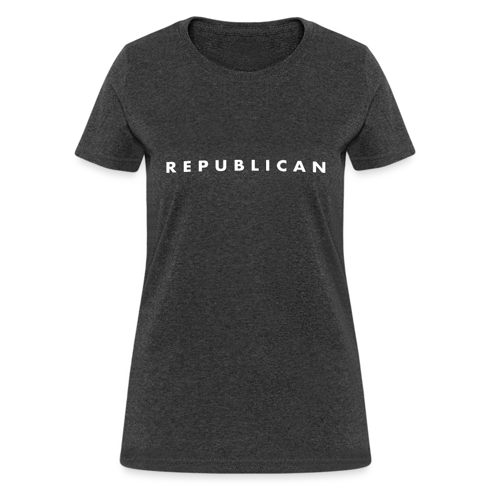 Republican Women's Contoured T-Shirt (White Letters) Color: red
