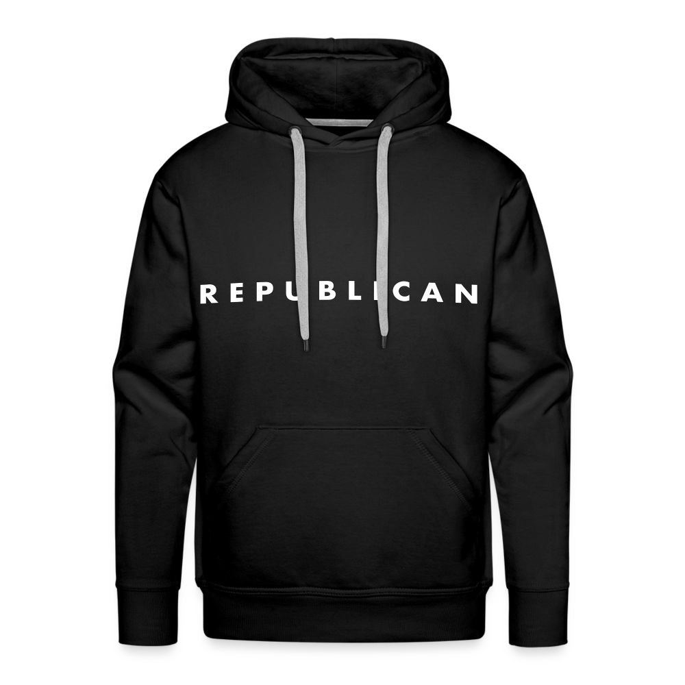 Republican Men’s Premium Hoodie (White Letters) Color: red