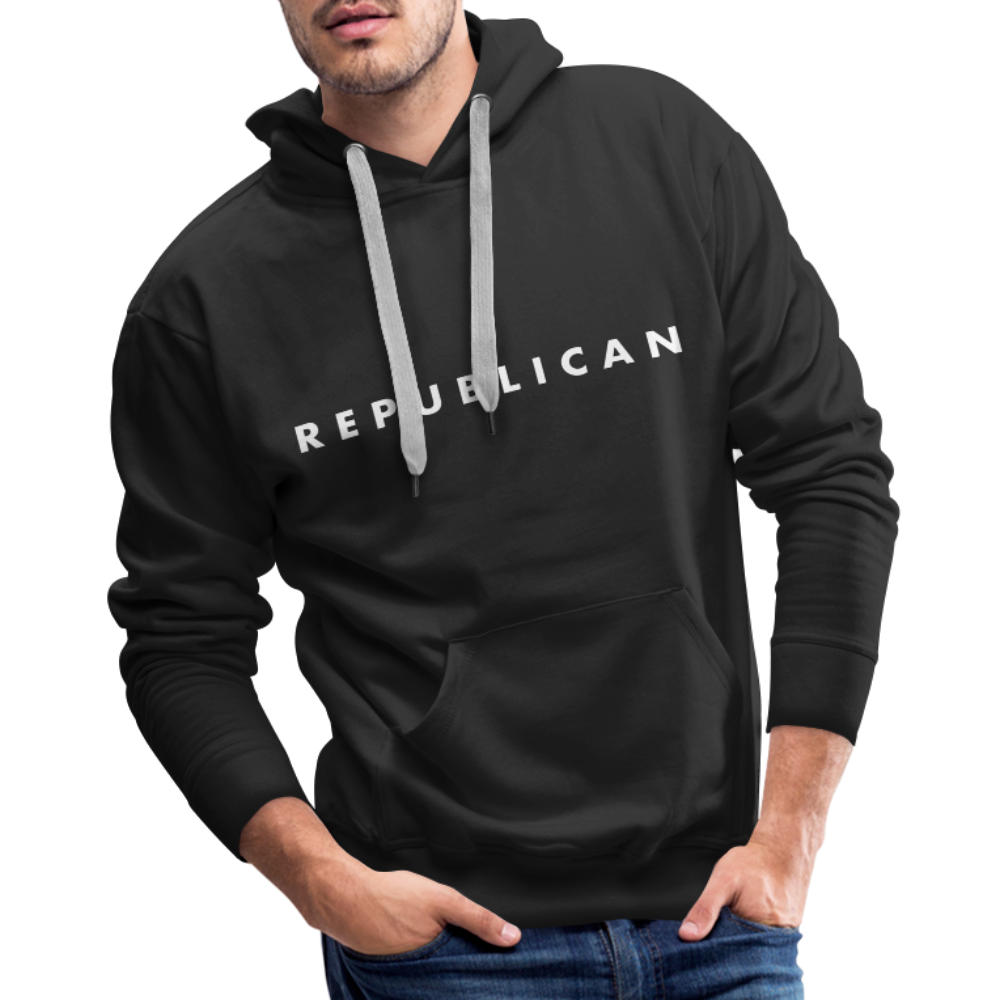 Republican Men’s Premium Hoodie (White Letters) Color: black