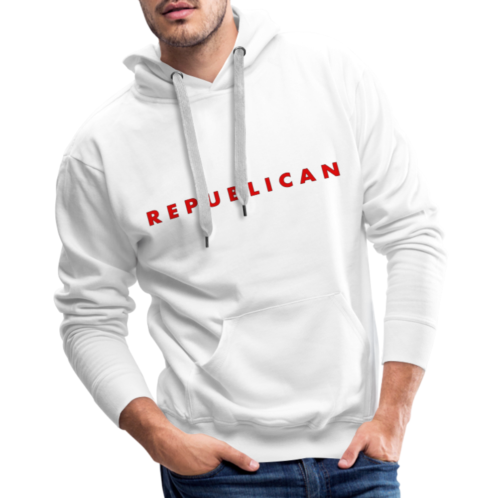 Republican Men’s Premium Hoodie (Red Letters) - white