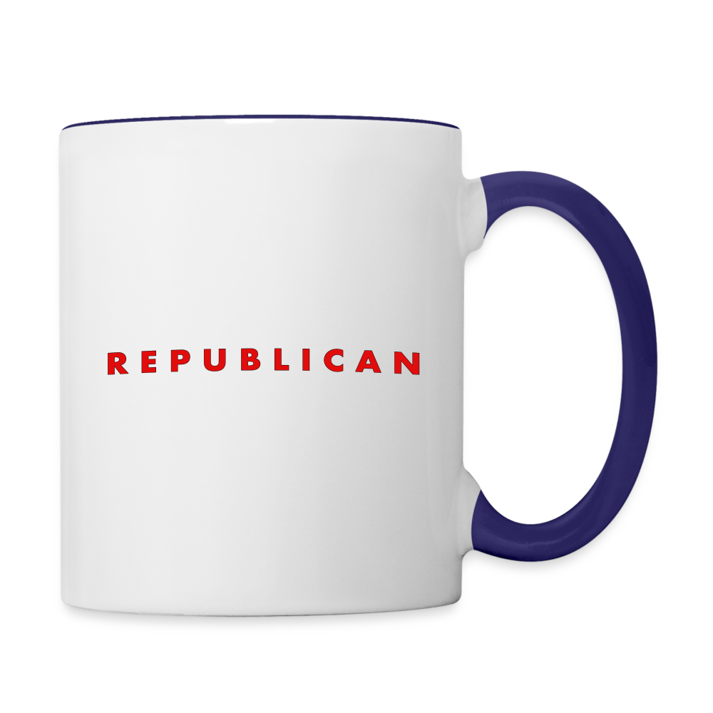 Republican Coffee Mug Color: white/cobalt blue