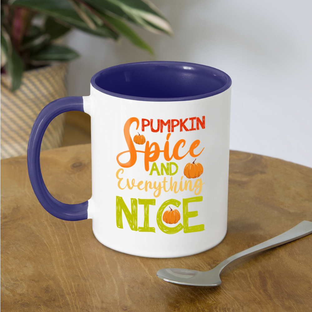 Pumpkin Spice and Everything Nice Coffee Mug Color: white/black