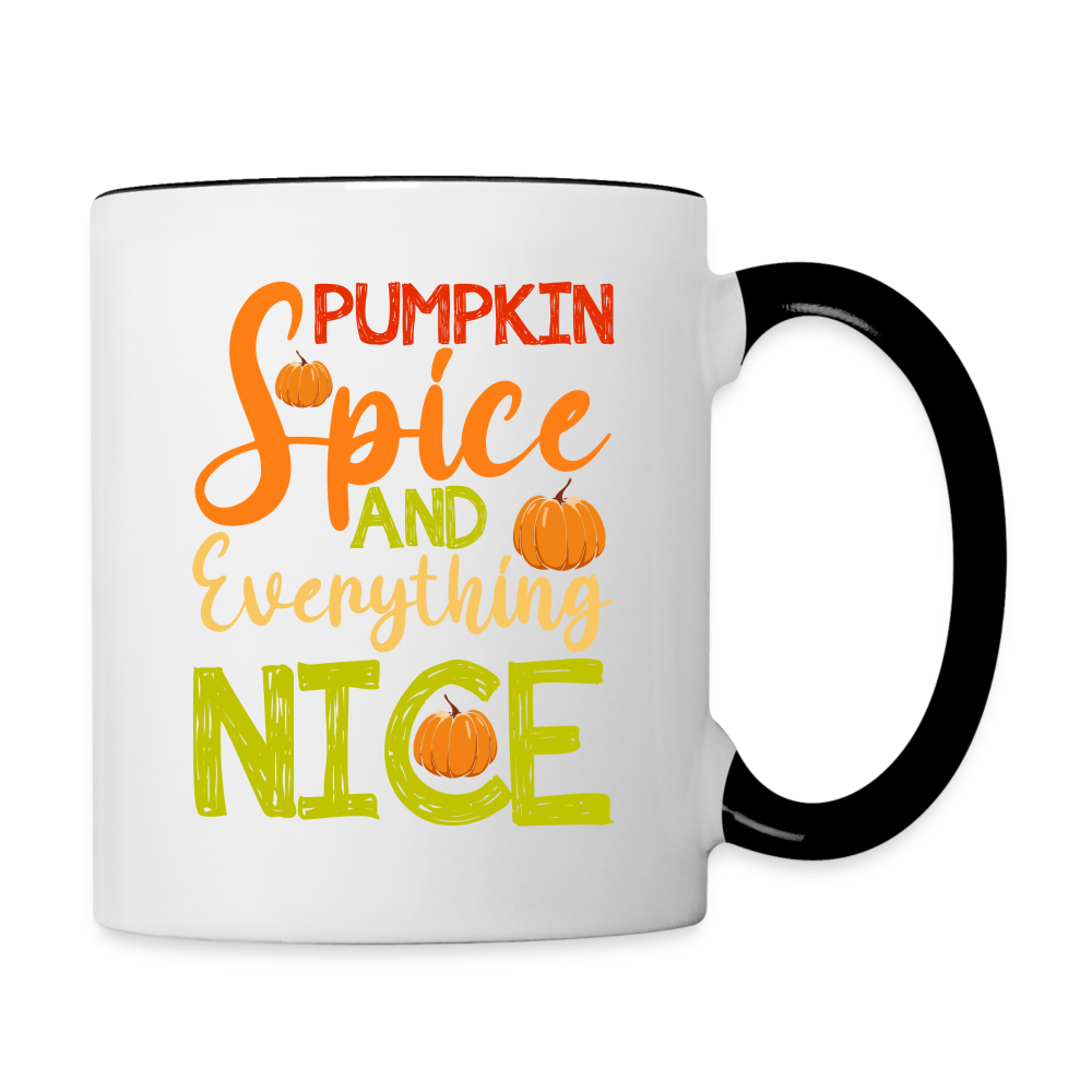Pumpkin Spice and Everything Nice Coffee Mug - white/black
