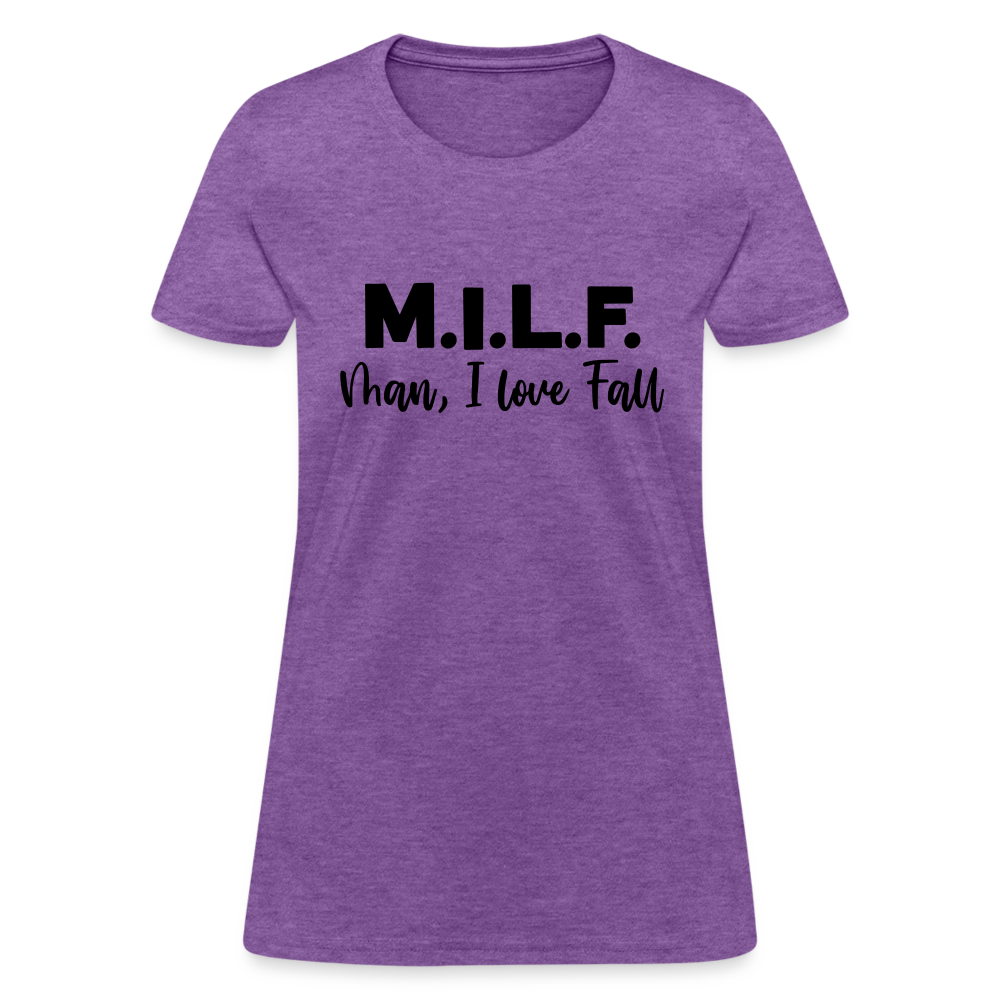 MILF Man I Love Fall Women's T-Shirt - purple heather