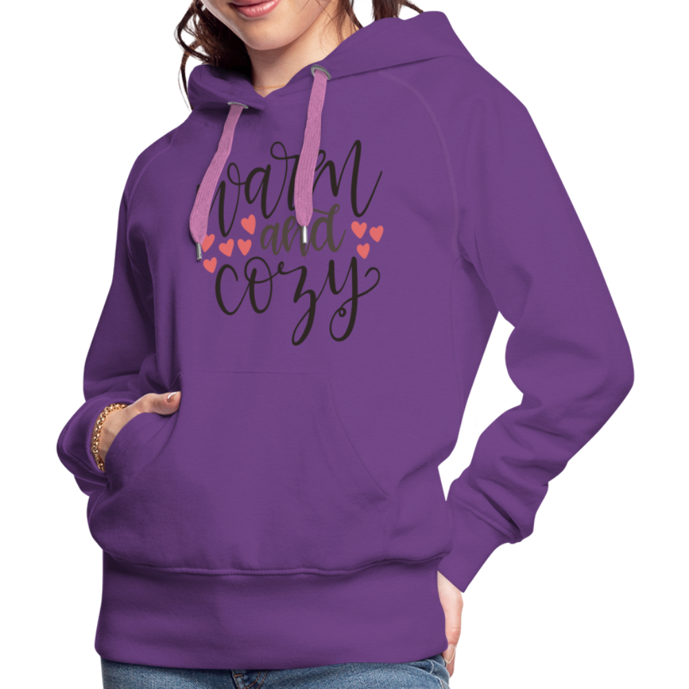 Warm and Cozy Women’s Premium Hoodie - purple