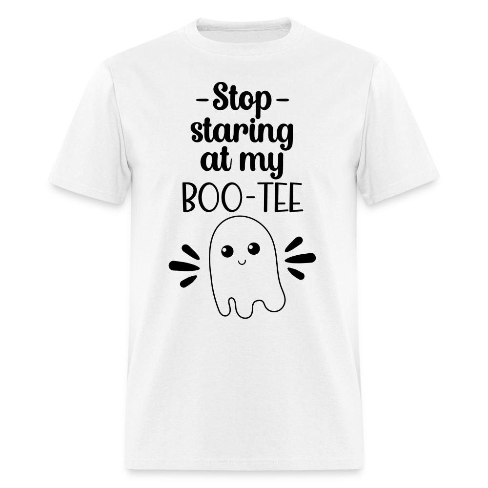 Stop Staring at my Boo-Tee T-Shirt Color: white