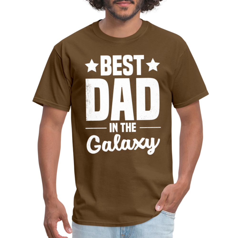 Best Dad in the Galaxy T-Shirt Color: black