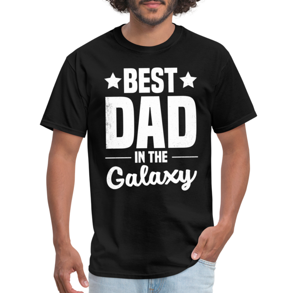 Best Dad in the Galaxy T-Shirt - black