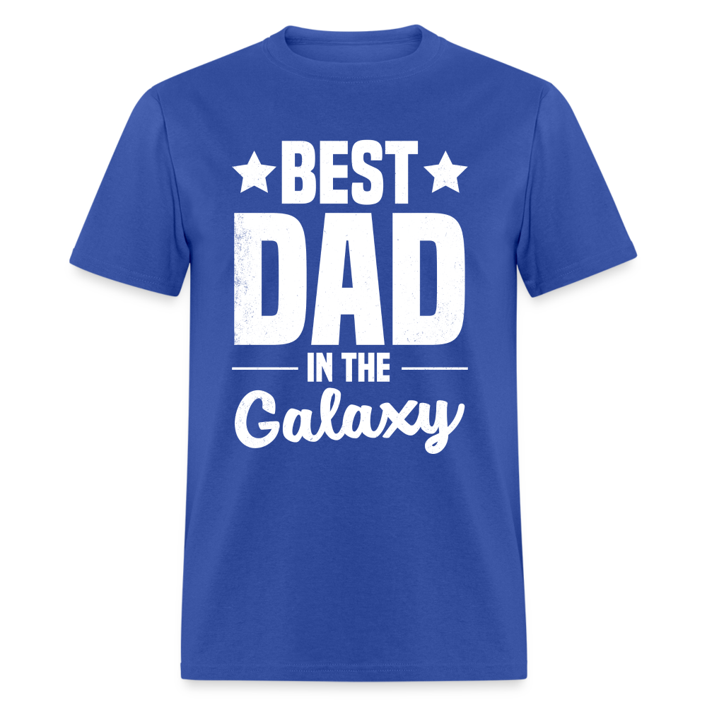 Best Dad in the Galaxy T-Shirt Color: royal blue