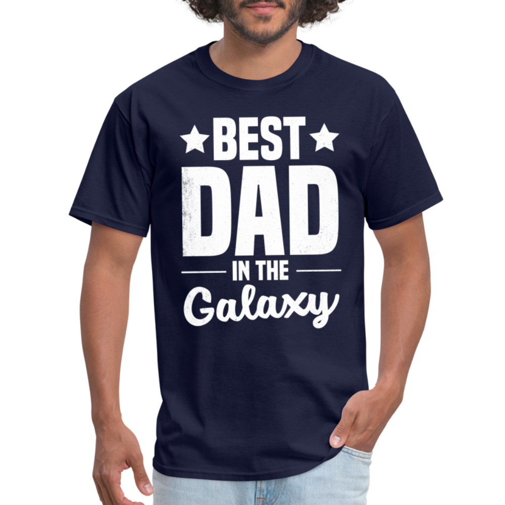 Best Dad in the Galaxy T-Shirt Color: black