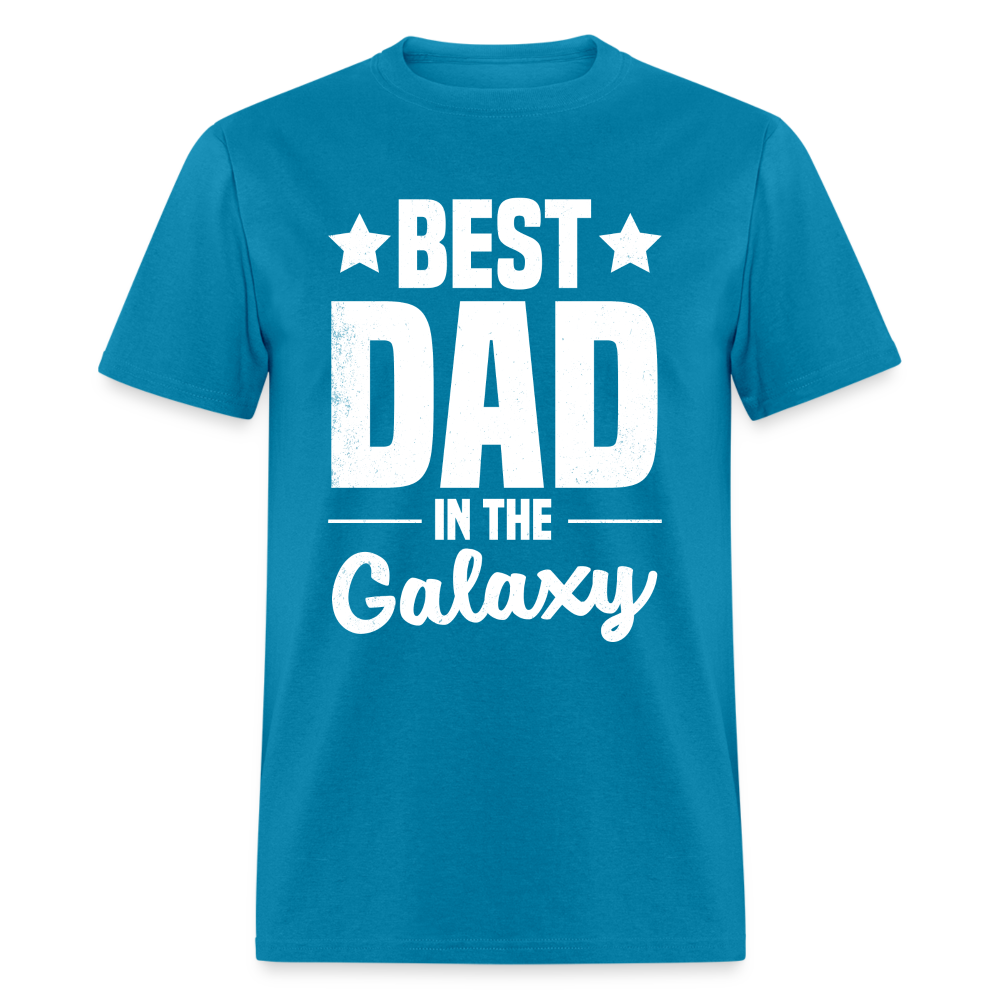 Best Dad in the Galaxy T-Shirt Color: turquoise