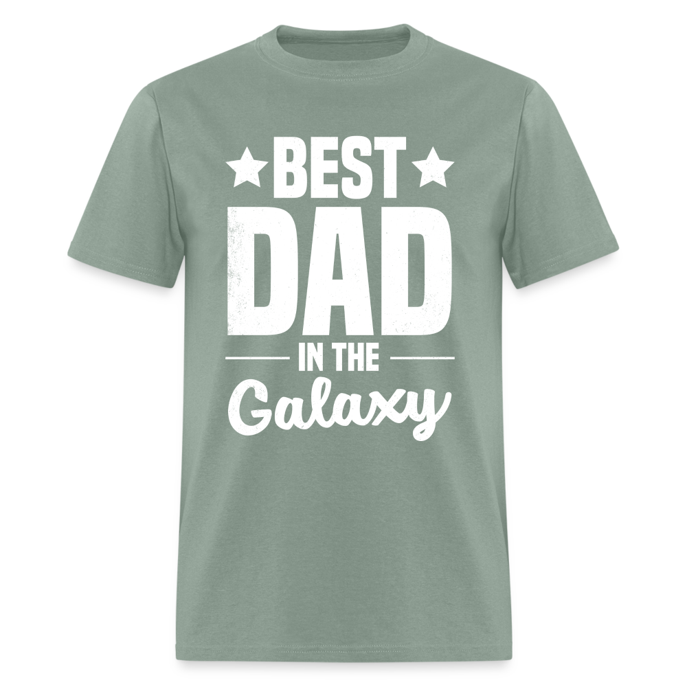 Best Dad in the Galaxy T-Shirt Color: sage