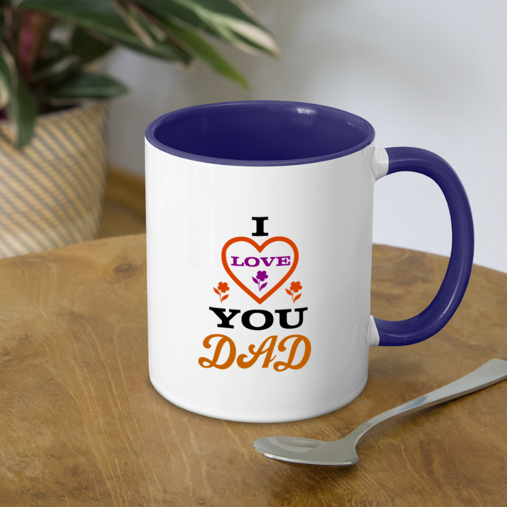I Love You Dad Coffee Mug Color: white/black