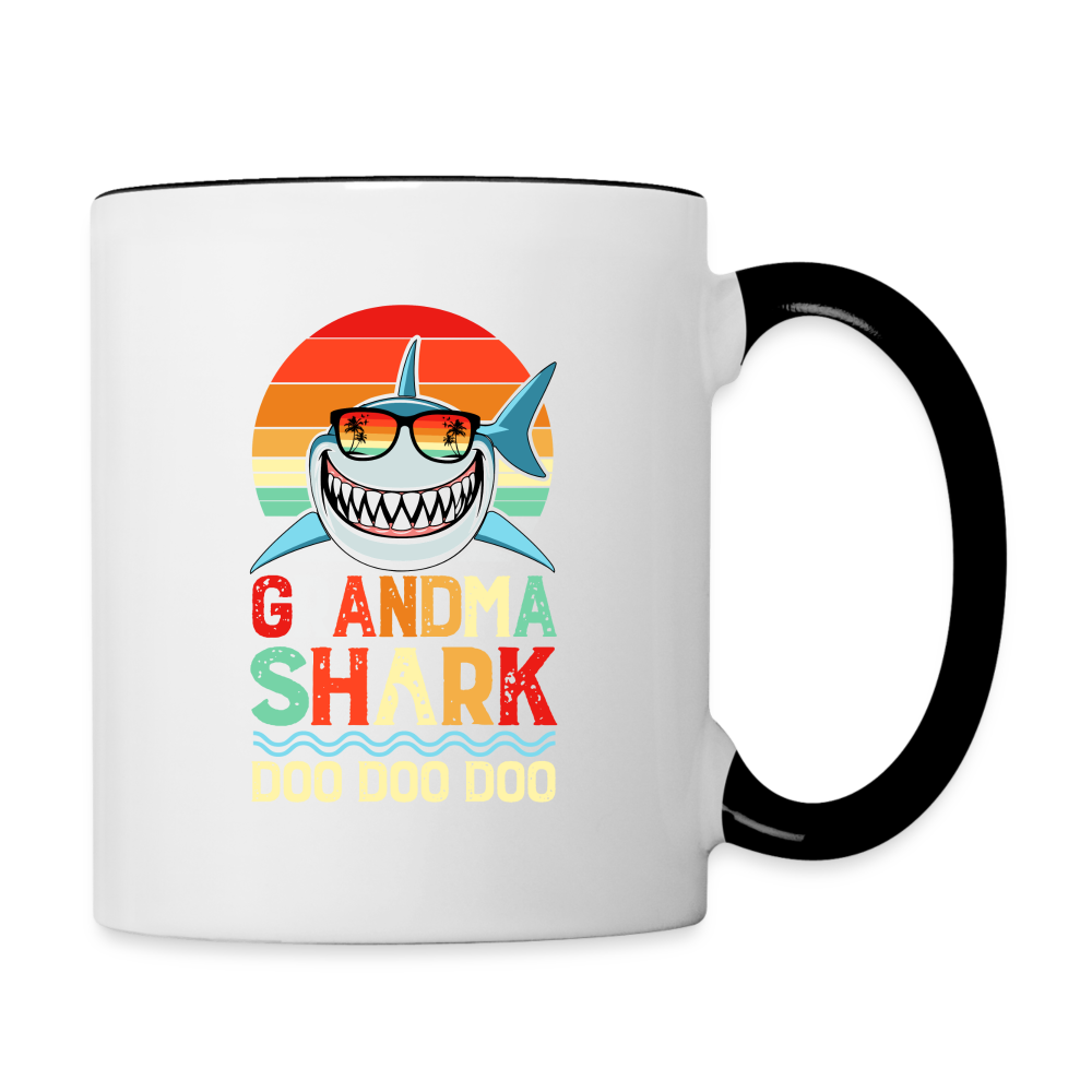 Grandma Shark Doo Doo Doo Coffee Mug - white/black
