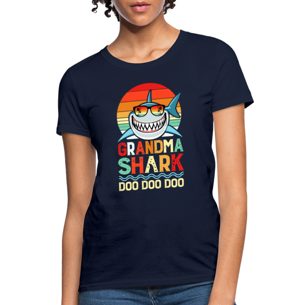 Grandma Shark Doo Doo Doo Women's T-Shirt - navy