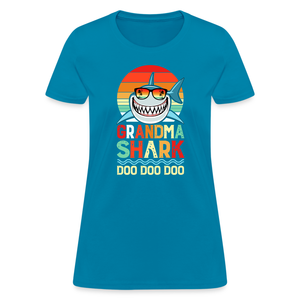 Grandma Shark Doo Doo Doo Women's T-Shirt - turquoise
