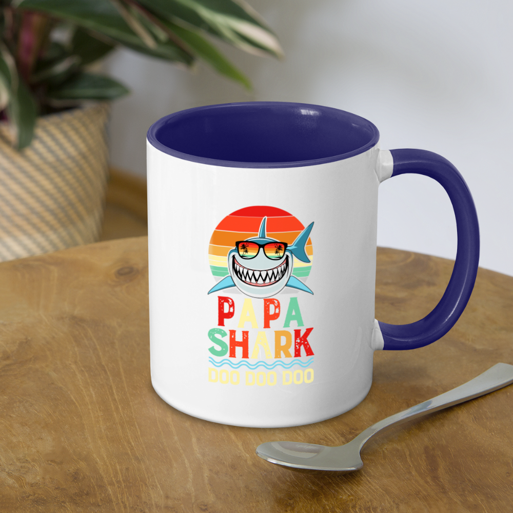 Papa Shark Doo Doo Doo Coffee Mug Color: white/black