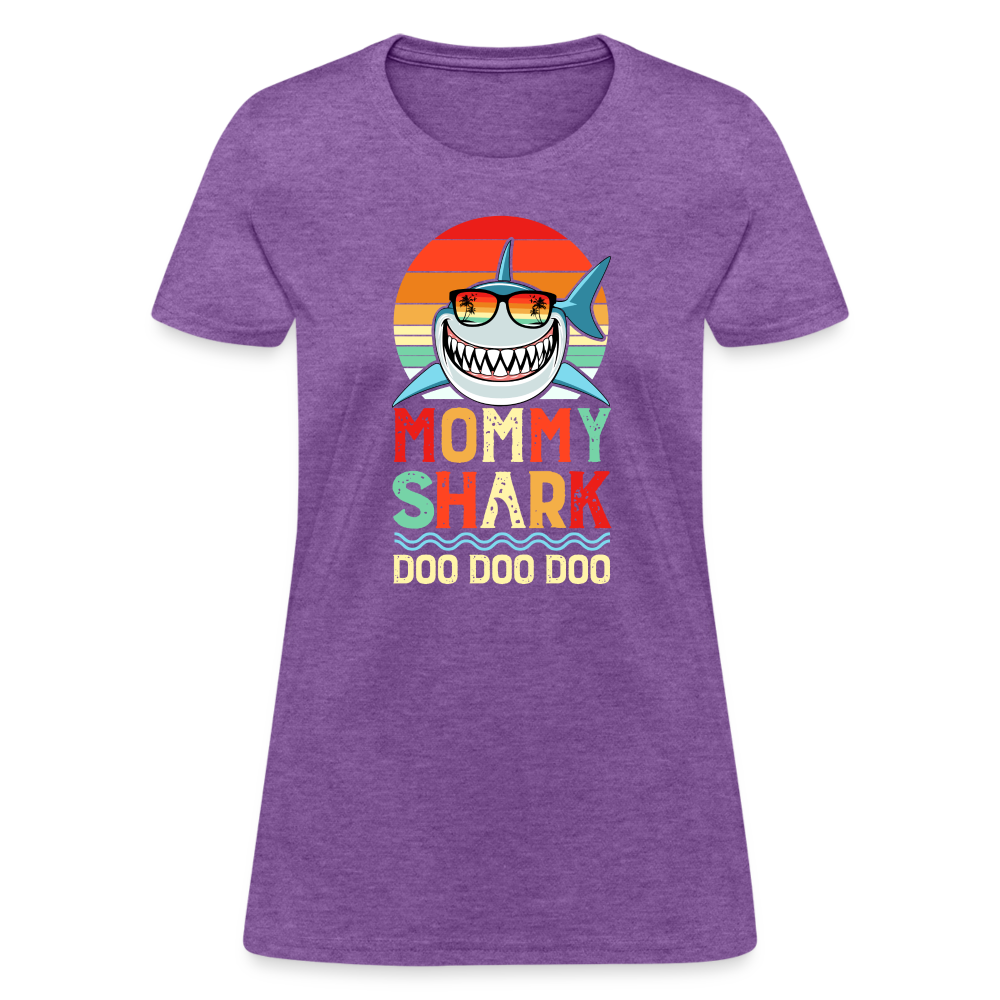 Mommy Shark Doo Doo Doo T-Shirt - purple heather