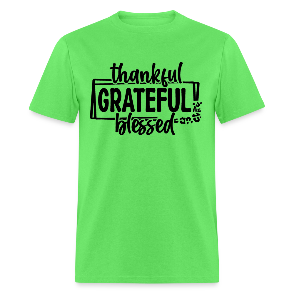 Thankful Grateful Blessed T-Shirt Color: kiwi